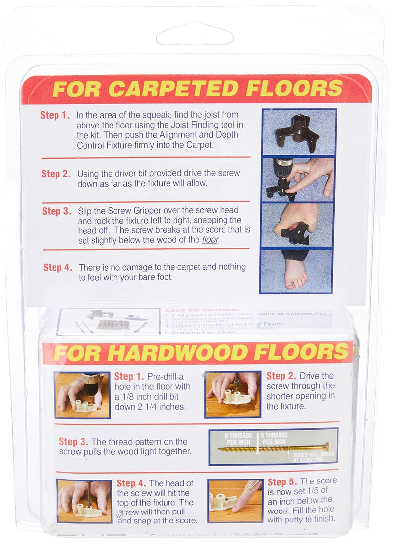 GBW Squeeeeek No More 3233 Kit Eliminates Floor Squeak Through Carpet - Image 2